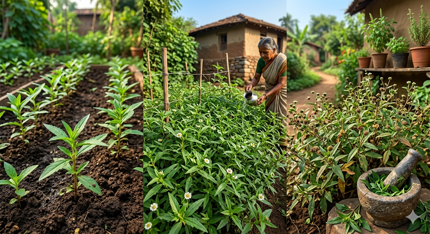 Bhringraj Growing India Hair Growth Herb Eclipta