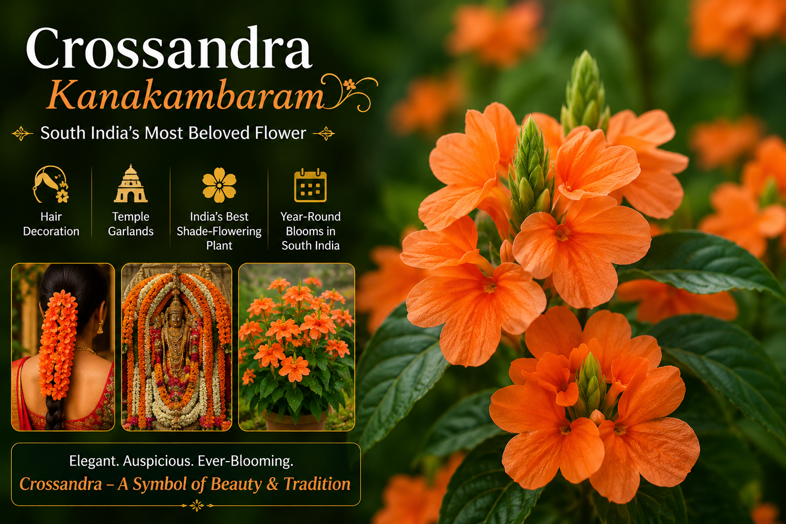 Crossandra / Kanakambaram