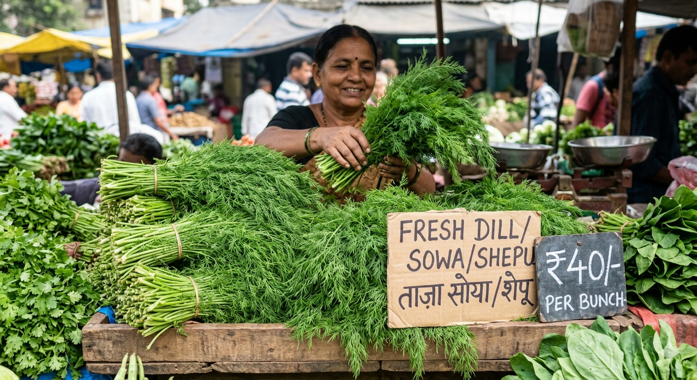 Dill Sowa Shepu Growing India — Indian Native Herb Infant Colic Encyclopedia