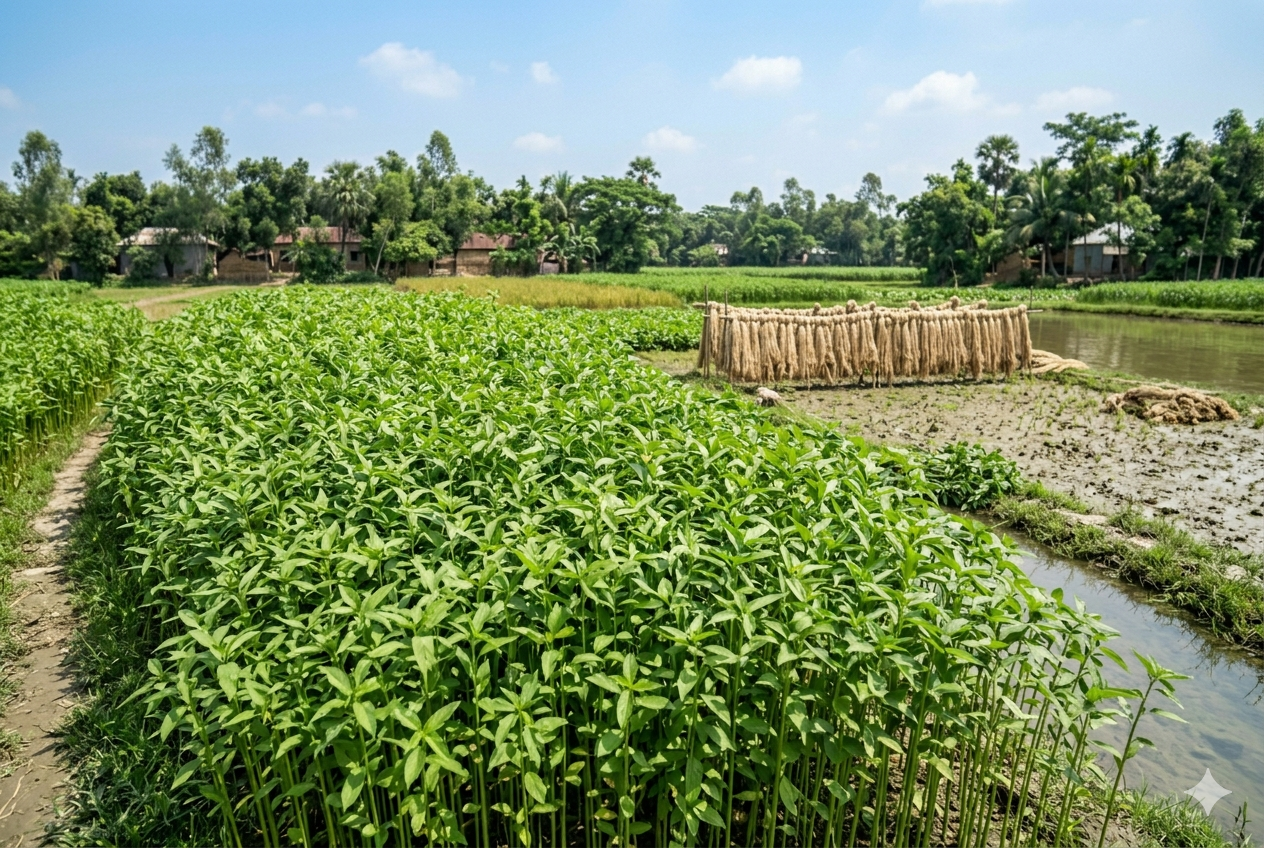 Jute Paat Golden Fiber Farming India — Pat Shaak Edible Leaves Geotextile Encyclopedia