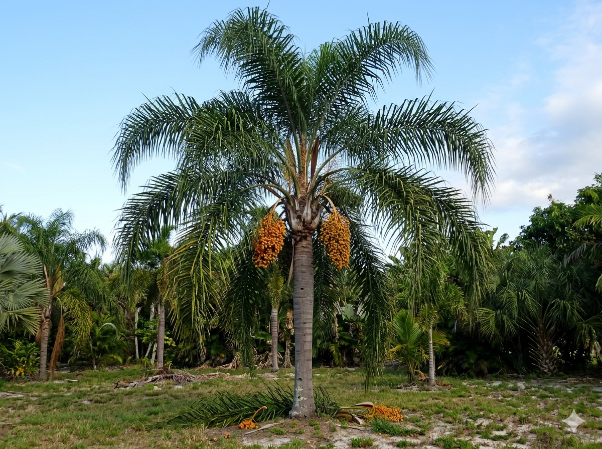Queen Palm Syagrus romanzoffiana Orange Fruits India Landscape — PlantCare
