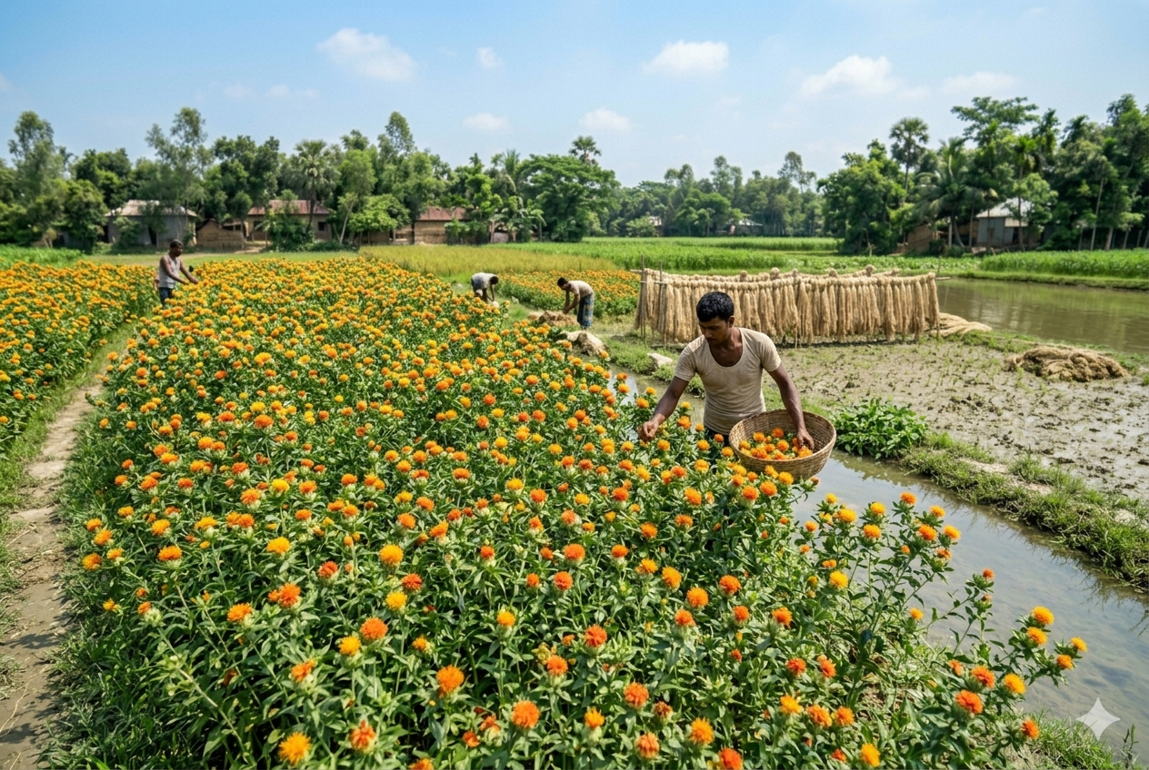 Safflower Kusum Farming India — Drought Tolerant Dual Income Saffron Substitute Encyclopedia