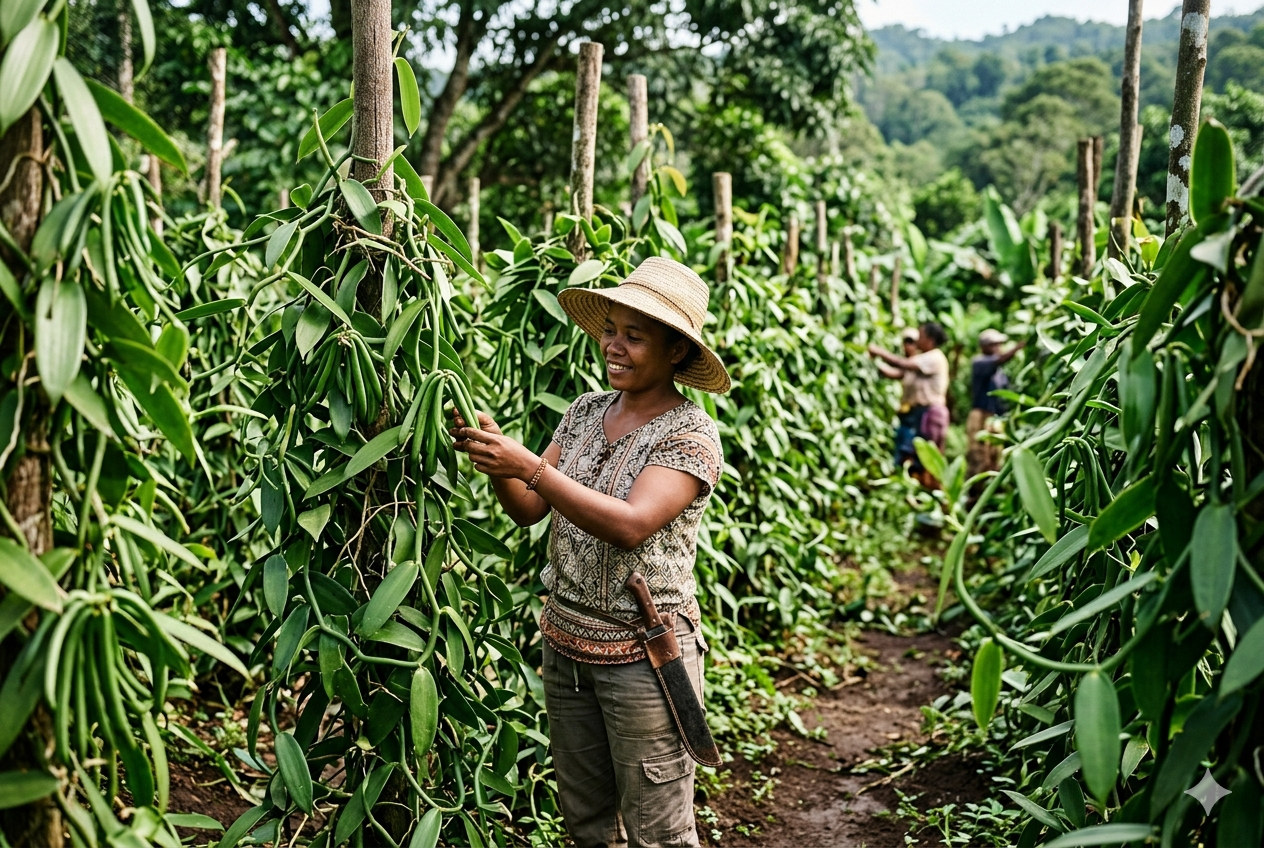 Vanilla Farming India — Hand Pollination Kodagu Most Expensive Spice Encyclopedia
